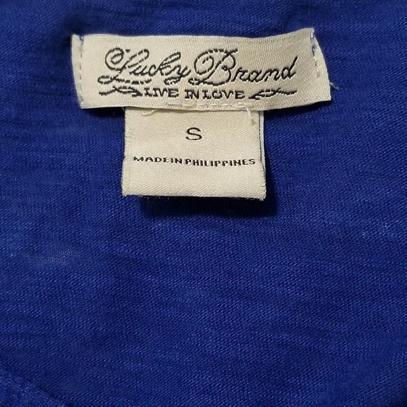 Lucky Brand Embroidered Blue Tunic - Picture 5 of 6